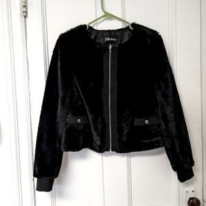 Relativity faux fur jacket size M black